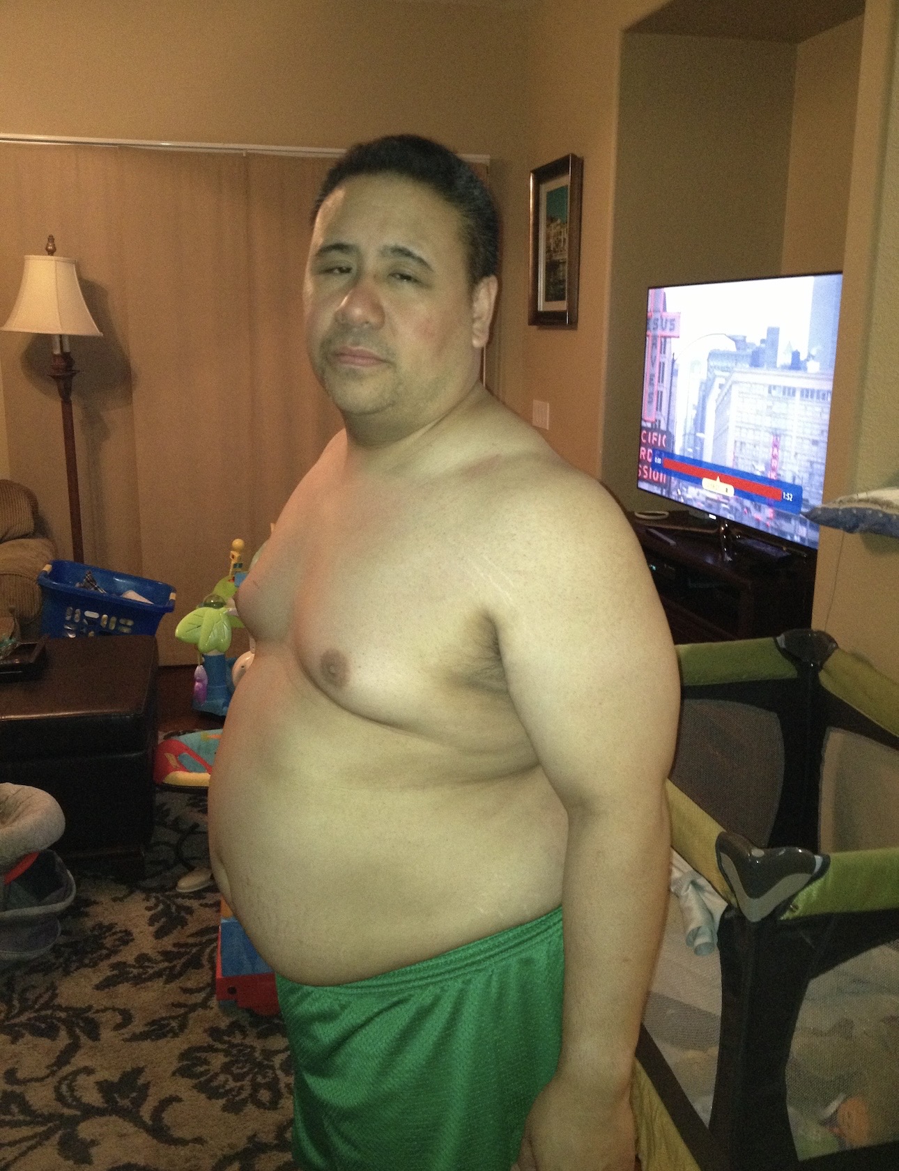 Rich Ouano at his heaviest weight